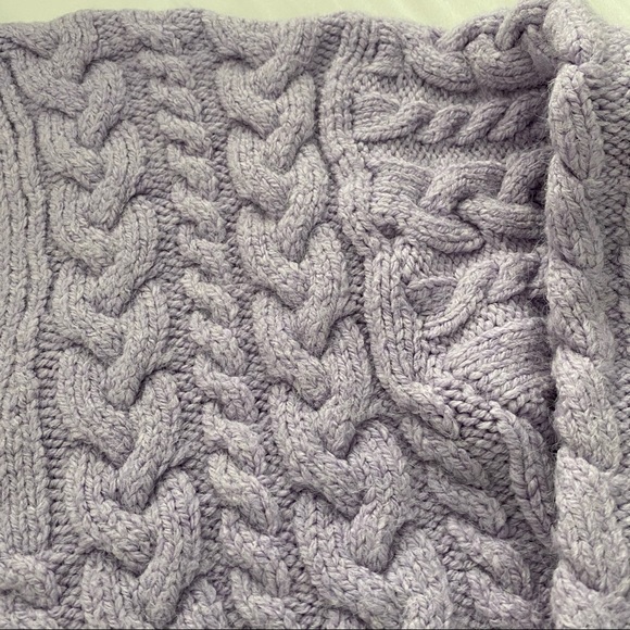 Zara Jewel Button cable knit cardigan purple small - Picture 7 of 10